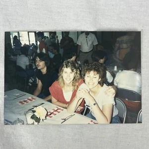 Vintage 1987 Found Photo 1980s Milfs Pretty Young Women Friends Pose Sitting EUC - Picture 1 of 2