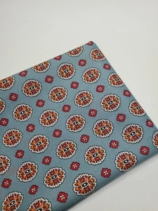 Mary Koval Fabric Floral Blue Circle Reproduction Andover Sew Quilt FAT QUARTER - Picture 1 of 1