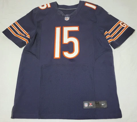 NIKE ELITE $335 Chicago Bears #15 Brandon Marshall jersey navy size 44 LARGE L Cover