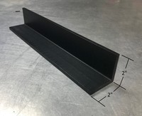 BLACK REPRO UHMW SQUARE BAR 1/" x 1/" x 12/" Long