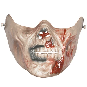 New Army Zombie Skull Half-face Corpse Airsoft Paintball Tactical Protect Mask A - Picture 1 of 20