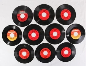 Johnny Cash, Lot of 10 Records, 7" 45 rpm, It Ain't Me Babe, A Boy Named Sue, VG - Picture 1 of 4