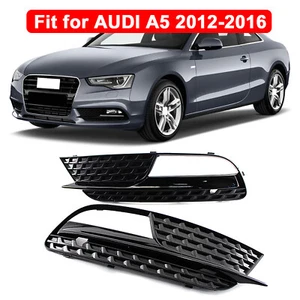 Für Audi A5 2012-2016 Frontgitter Stoßstange Nebelscheinwerfer Abdeckung Lampenrahmen Blende ABS - Bild 1 von 7