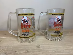 Vintage Nebraska Huskers National Champs Mug Lot 2 Pieces 1970, 1994 - Picture 1 of 5
