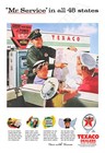 1950 Texaco Service Station Cool Vintage-Style Advertising Poster