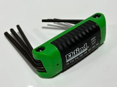 Eklind Torx Fold Up Wrench Key Set 8pc Sizes T8-T40 Comfort Grip USA MADE 25581 - Image 1 of 4