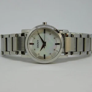 DKNY NY-4519 All Stainless Steel Quartz Analog Women's Watch Sz. 6" New Battery - Picture 1 of 10