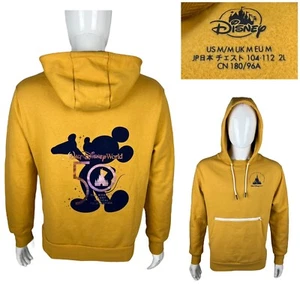 Disney 50th Years Of Wonder Mustard Hoodie Sweatshirt Mickey Adult Size Medium - Picture 1 of 9
