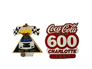 Coca-Cola 600 Charlotte 1997 Set of 2 Pins Limited Edition - Picture 1 of 2