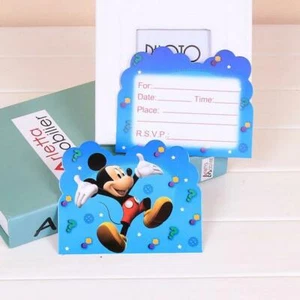 Mickey Mouse Invitation Card Party Supplies Set For 10 Guests AU Stock - Picture 1 of 1