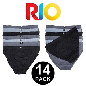 Paquete de 14 calzoncillos hipster de algodón lisos para hombre ropa interior gris negro a granel - Imagen 1 de 10