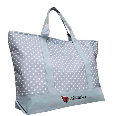 Arizona Cardinals Dot Tote Bag, Gray, 22" x 5" x 16 Cover