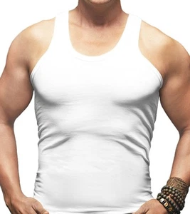 MENS 100% COMBED COTTON CLASSIC INTERLOCK VESTS SUMMER COTTON BEST FIT VESTS - Picture 1 of 5