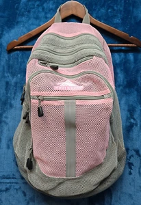High Sierra Airhead Mesh Backpack Pink with Gray Accent with Gray Straps - Picture 1 of 9