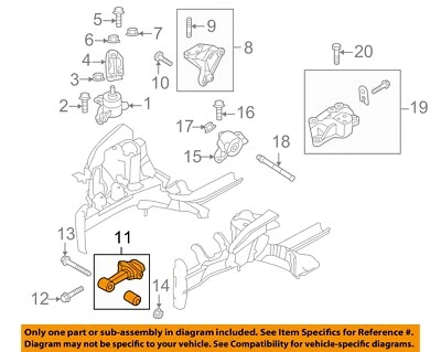 HYUNDAI OEM 12-13 Accent Engine Trans Mounting-Torque Arm 219501R000 - Image 1 of 2