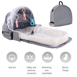 Portable Newborn Infant Baby Bed Bassinet Foldable Baby Travel Cot Crib Bed - Picture 1 of 13