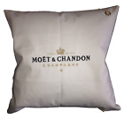 MOET CHANDON  Champagne Cushions x 1 EMBROIDERED LOGOS OFF WHITE COLOUR NEW