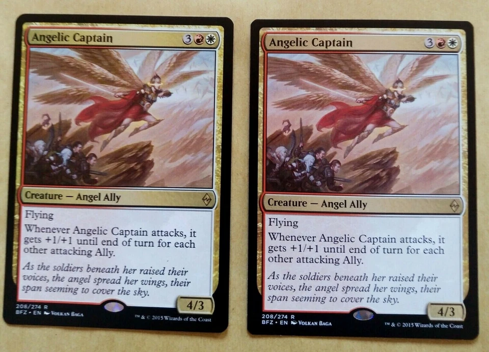 2x Angelic Captain - MTG Battle for Zendikar BFZ Rare NM - Imagen 1 de 1