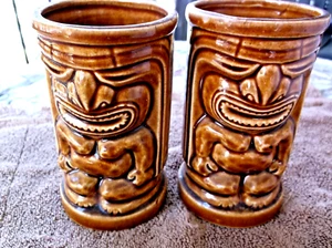 TAZAS TIKI ORQUÍDEAS DE HAWAII VINTAGE - Imagen 1 de 5