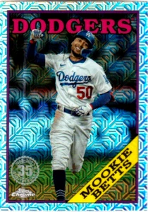 MOOKIE BETTS 2023 TOPPS CHROME MOJO REFRACTOR SILVER PACK 1988 TRIBUTE # T88C-74 - Picture 1 of 2