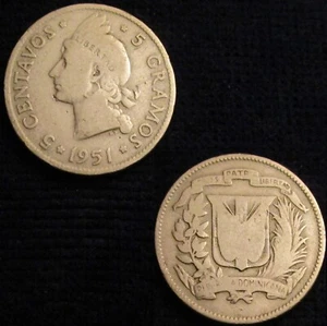 REPÚBLICA DOMINICANA, 5 CENTAVOS 1951, en muy buen estado - Imagen 1 de 1