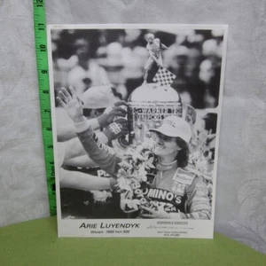 ARIE LUYENDYK Foto s/w Pressemappe Indianapolis 500 Rennen Fliegender Holländer 1990 - Bild 1 von 1