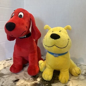 LOT x2 Kohls Cares Plush ~ Scholastic Clifford The Big Red Dog & T-Bone Plush - Picture 1 of 7