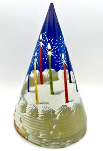 Sparkle Wishes Celebration Adult General Birthday Party Favor Paper Cone Hats - Picture 1 of 1
