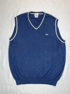 Vintage Lacoste Women’s Blue And White Trim Sweater Best Sz 5  - Picture 1 of 6