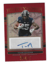 2022 Tyler Allgeier Select Draft RED PRIZM AUTO ROOKIE Card-#YE-TAL-Falcons