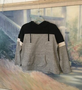 Women's Gray & Black Plus Size Long Sleeve Hoodie By Just Be... Sz.1X - Picture 1 of 12