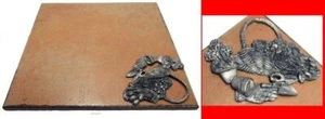 Seagull Pewter Cheese Platter Trivet Ceramic Tile 20 cm Canadian 1997 - Bild 1 von 15