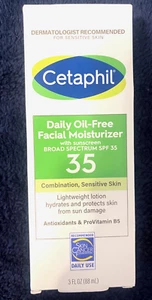 Cetaphil crema idratante viso quotidiana senza olio SPF 35 3 oz protezione solare scadenza 10/25 - Foto 1 di 4