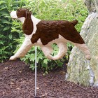 Springer Spaniel Outdoor Garden Dog Sign Hand Painted Figure Liver