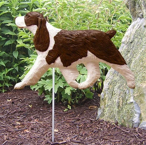 Springer Spaniel Outdoor Garden Dog Sign Hand Painted Figure Liver - Picture 1 of 1