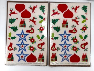 Vintage Current Inc Christmas Stickers 8 Sheets 1984 NEW NOS - Picture 1 of 3