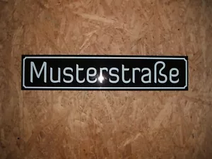 Acrylic Glass Black 2 mm, Street Sign Street Name Sign 50 x 10 cm - Picture 1 of 1