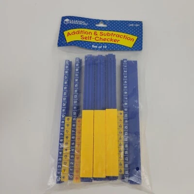 Learning Resources Addition & Subtraction Self-Checker Set of 10, LER1321-HDR - Image 1 of 4