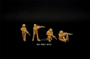 1/72 1/64 1/87 Modern Sharpshooter Sniper 4 Personen unbemalt Miniaturmodell - Bild 1 von 2