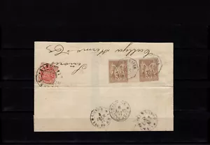 Venezuela 1877 in Kombination mit Frankreich auf Briefteil - Bild 1 von 1