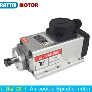 Kit de fresado de enrutador de corte de grabado de motor de husillo de refrigeración por aire CNC cuadrado de 1,5 KW ER11 - Imagen 1 de 10
