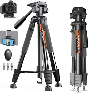 KingJoy 75" DSLR Camera Universal Tripod Detachable Monopod Phone Holder Remote - Picture 1 of 3