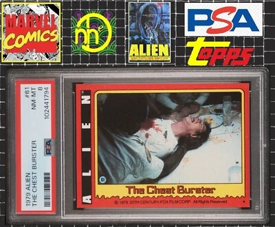 1979 Topps Alien - 61 The Chest Burster - PSA 8 NM-MT - Image 1 of 4
