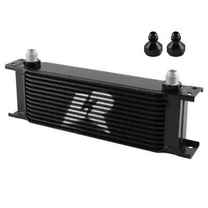 13 Row AN8 Stacked Plate Oil Cooler 6AN Adapter Universal Aluminium Radiator - Picture 1 of 8