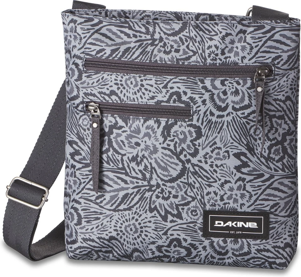 Bolsa de ombro Dakine Jo tiracolo cinza pétala labirinto estampa floral nova com etiquetas - Imagem 1 de 3