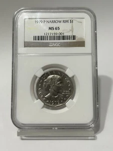 1979 P Susan B. Anthony Dollar Narrow Rim NGC MS65 - Picture 1 of 20