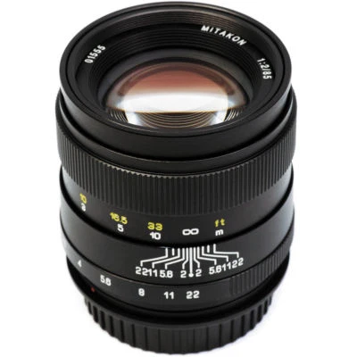 Zhongyi Mitakon Creator 85mm f/2 Lens for Canon EF Nikon F Pentax K Sony E - Image 1 of 4