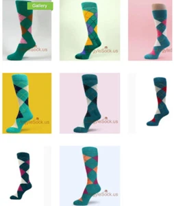 Calcetines de vestir Shades of Teal para hombre padrino graduación arcillosa, sin marca, ENVÍO GRATUITO - Imagen 1 de 17