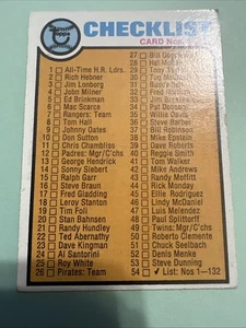 Topps Set-Break # 54 1973 lista de verificación 1-132 - Imagen 1 de 2