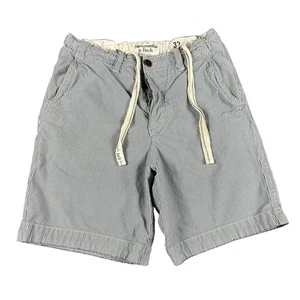 Abercrombie & Fitch pantaloncino uomo 32 blu bianco gessato coulisse cotone casual - Foto 1 di 9